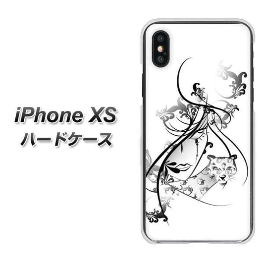 iPhone XS 高画質仕上げ 背面印刷 ハードケース【VA832 パンサーと美女】