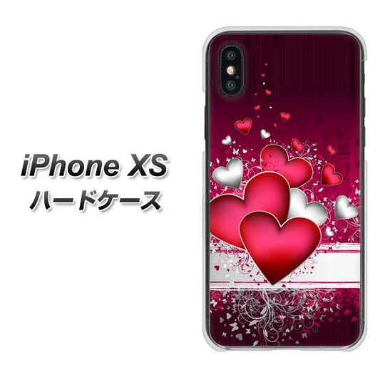 iPhone XS 高画質仕上げ 背面印刷 ハードケース【VA835 ハートの息吹】