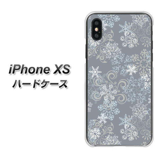 iPhone XS 高画質仕上げ 背面印刷 ハードケース【XA801 雪の結晶】