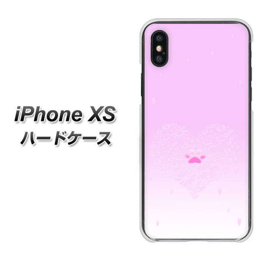 iPhone XS 高画質仕上げ 背面印刷 ハードケース【YA955 ハート02 素材ホワイト】