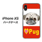 iPhone XS 高画質仕上げ 背面印刷 ハードケース【YD856 パグ02】