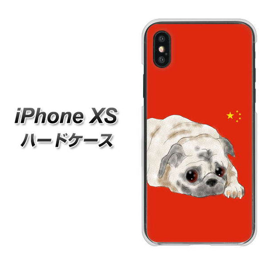 iPhone XS 高画質仕上げ 背面印刷 ハードケース【YD857 パグ03】