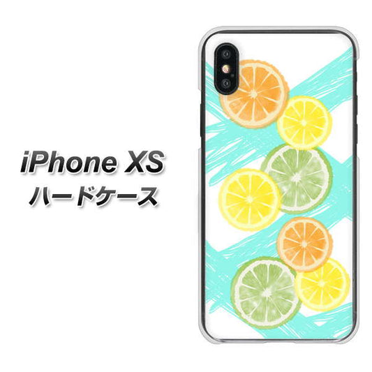 iPhone XS 高画質仕上げ 背面印刷 ハードケース【YJ183 オレンジライム】