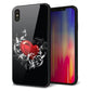 iPhone XS Max 強化ガラス＆TPUスマホケース ガラプリ【032 クリスタルハート】