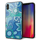 iPhone XS Max 強化ガラス＆TPUスマホケース ガラプリ【409 ブルーミックス】
