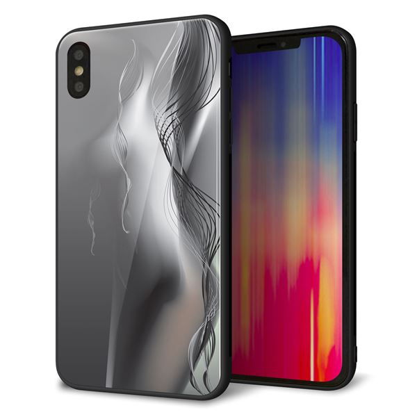 iPhone XS Max 強化ガラス＆TPUスマホケース ガラプリ【566 ボディウォール】