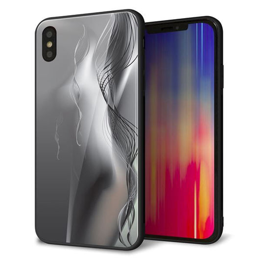 iPhone XS Max 強化ガラス＆TPUスマホケース ガラプリ【566 ボディウォール】