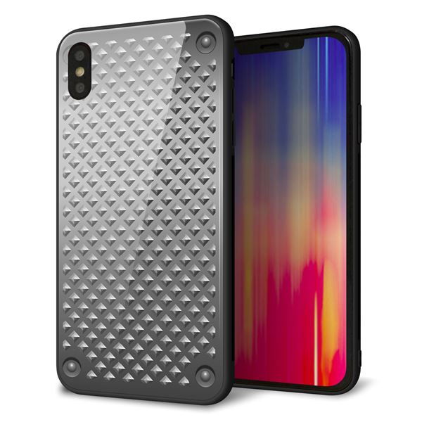 iPhone XS Max 強化ガラス＆TPUスマホケース ガラプリ【570 スタックボード】