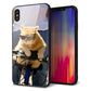 iPhone XS Max 強化ガラス＆TPUスマホケース ガラプリ【595 にゃんとサイクル】