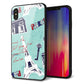 iPhone XS Max 強化ガラス＆TPUスマホケース ガラプリ【EK812 ビューティフルパリブルー】