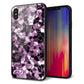 iPhone XS Max 強化ガラス＆TPUスマホケース ガラプリ【EK837 テクニカルミラーパープル】