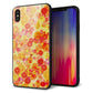 iPhone XS Max 強化ガラス＆TPUスマホケース ガラプリ【SC867 リバティプリント フルールドパルファン（イエロー）】