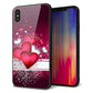 iPhone XS Max 強化ガラス＆TPUスマホケース ガラプリ【VA835 ハートの息吹】