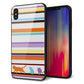 iPhone XS Max 強化ガラス＆TPUスマホケース ガラプリ【YA887 ストライプネコ01】