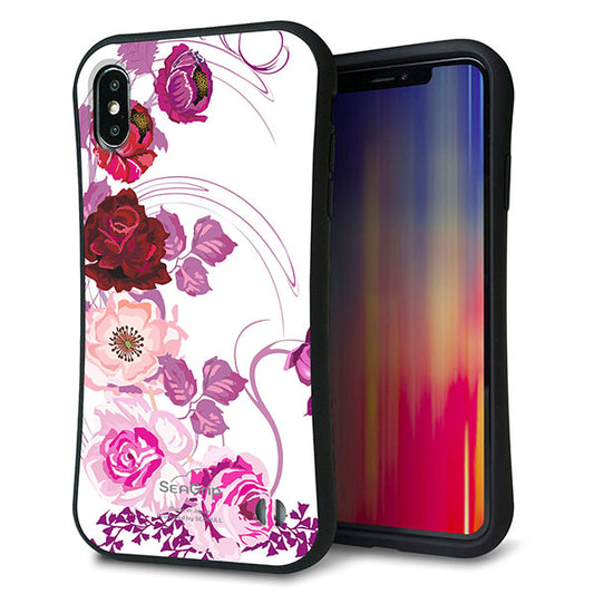 iPhone XS Max スマホケース 「SEA Grip」 グリップケース Sライン 【116 6月のバラ】 UV印刷