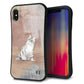 iPhone XS Max スマホケース 「SEA Grip」 グリップケース Sライン 【HA166 アメリカンショートヘア+くすみカラー】 UV印刷