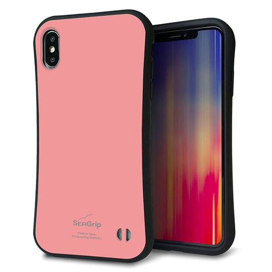 iPhone XS Max スマホケース 「SEA Grip」 グリップケース Sライン 【KM902 パステルカラー(パステルレッド)】 UV印刷