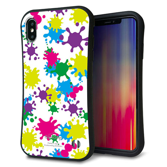 iPhone XS Max スマホケース 「SEA Grip」 グリップケース Sライン 【MA878 ペイントホワイト】 UV印刷