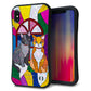 iPhone XS Max スマホケース 「SEA Grip」 グリップケース Sライン 【MA995 ステンドグラス ネコ】 UV印刷