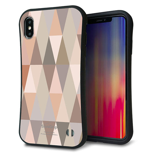 iPhone XS Max スマホケース 「SEA Grip」 グリップケース Sライン 【MG800 くすみピンク】 UV印刷