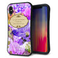 iPhone XS Max スマホケース 「SEA Grip」 グリップケース Sライン 【SC863 フラワーエンブレム パープル】 UV印刷