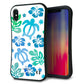 iPhone XS Max スマホケース 「SEA Grip」 グリップケース Sライン 【SC880 ハワイアンアロハホヌ ブルー】 UV印刷