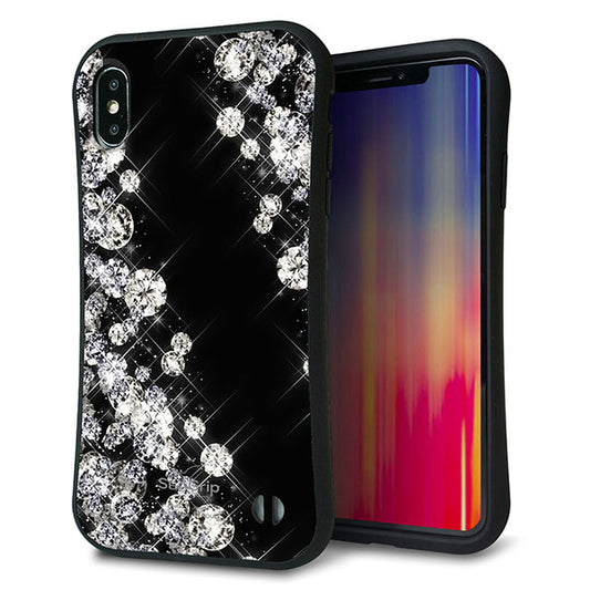 iPhone XS Max スマホケース 「SEA Grip」 グリップケース Sライン 【VA871 ダイヤモンドフレーム】 UV印刷