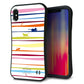 iPhone XS Max スマホケース 「SEA Grip」 グリップケース Sライン 【YA893 ストライプネコ02】 UV印刷