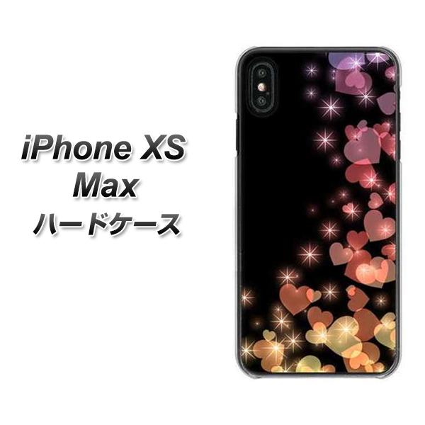 iPhone XS Max 高画質仕上げ 背面印刷 ハードケース【020 夜のきらめきハート】