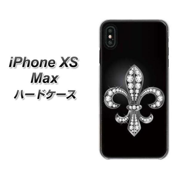 iPhone XS Max 高画質仕上げ 背面印刷 ハードケース【042 ラインストーン風の印刷ゴージャスユリ】
