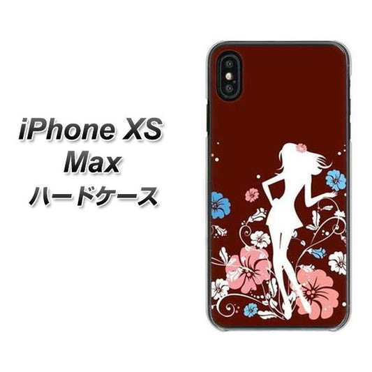 iPhone XS Max 高画質仕上げ 背面印刷 ハードケース【110 ハイビスカスと少女】
