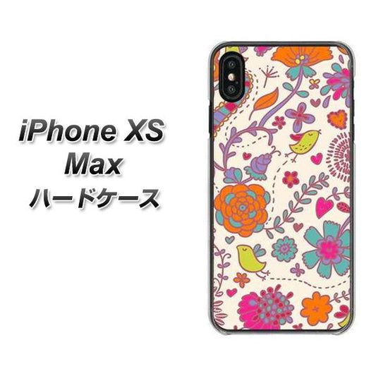 iPhone XS Max 高画質仕上げ 背面印刷 ハードケース【323 小鳥と花】