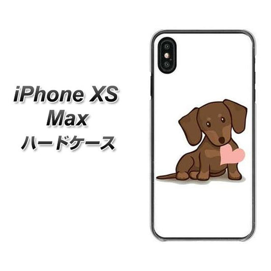 iPhone XS Max 高画質仕上げ 背面印刷 ハードケース【394 I love ダックス】