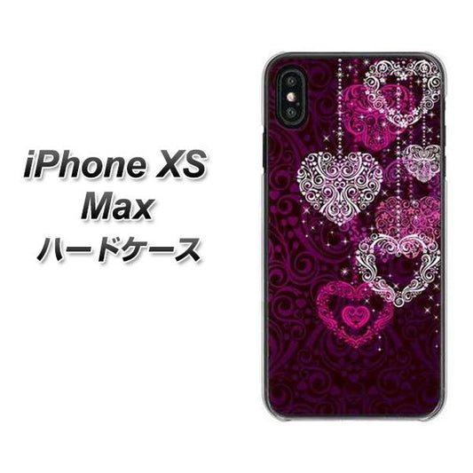 iPhone XS Max 高画質仕上げ 背面印刷 ハードケース【468 ハートのシャンデリア】