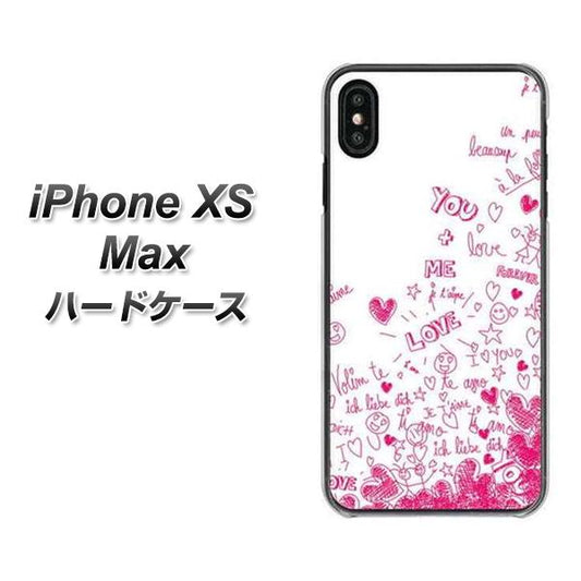 iPhone XS Max 高画質仕上げ 背面印刷 ハードケース【631 恋の落書き】