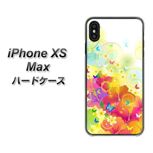 iPhone XS Max 高画質仕上げ 背面印刷 ハードケース【647 ハイビスカスと蝶】