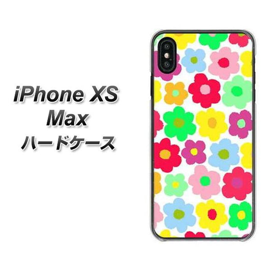 iPhone XS Max 高画質仕上げ 背面印刷 ハードケース【758 ルーズフラワーカラフル】