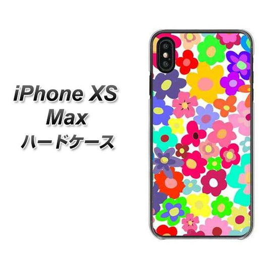 iPhone XS Max 高画質仕上げ 背面印刷 ハードケース【782 春のルーズフラワーWH】