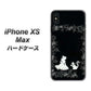 iPhone XS Max 高画質仕上げ 背面印刷 ハードケース【1097 お姫様とネコ（モノトーン）】