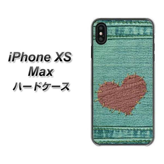 iPhone XS Max 高画質仕上げ 背面印刷 ハードケース【1142 デニムとハート】