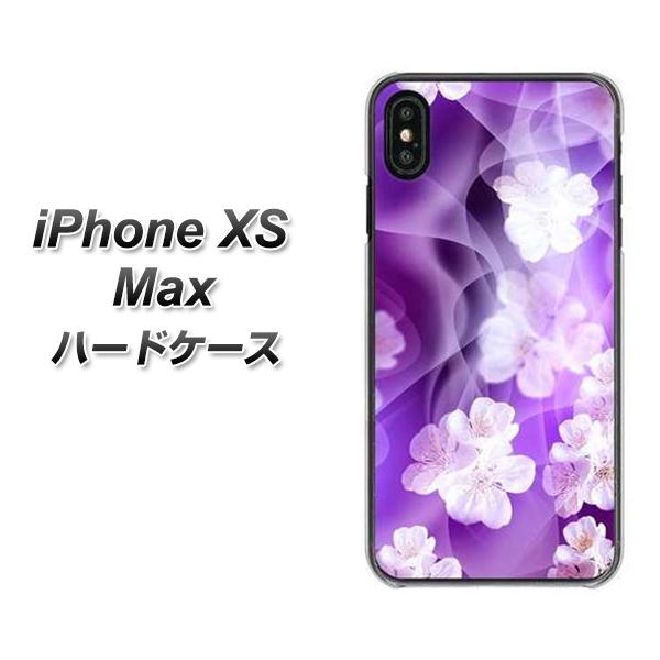 iPhone XS Max 高画質仕上げ 背面印刷 ハードケース【1211 桜とパープルの風】