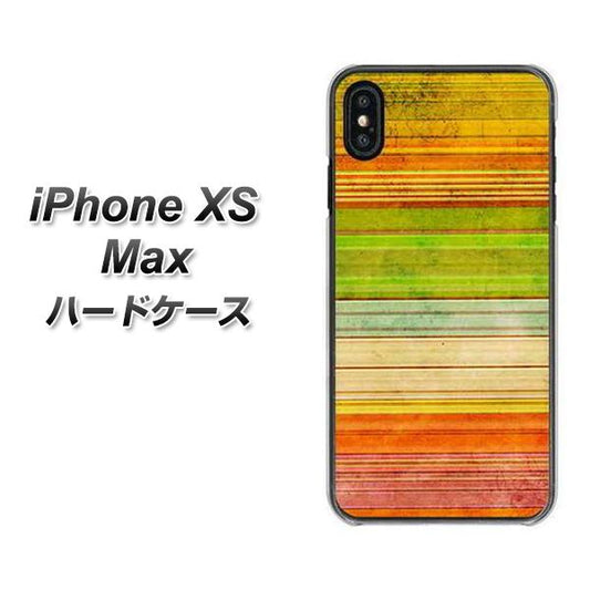 iPhone XS Max 高画質仕上げ 背面印刷 ハードケース【1324 ビンテージボーダー（色彩）】