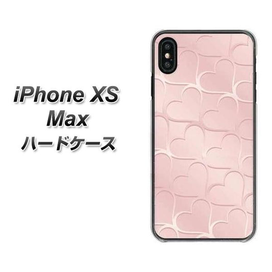 iPhone XS Max 高画質仕上げ 背面印刷 ハードケース【1340 かくれハート（ローズピンク）】