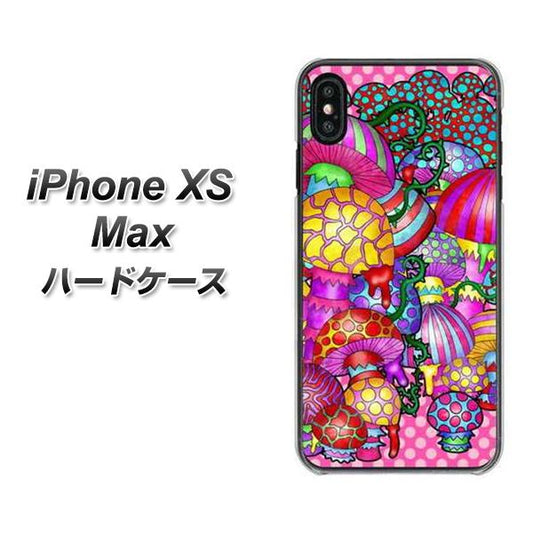 iPhone XS Max 高画質仕上げ 背面印刷 ハードケース【AG806 きのこ（ピンク）】