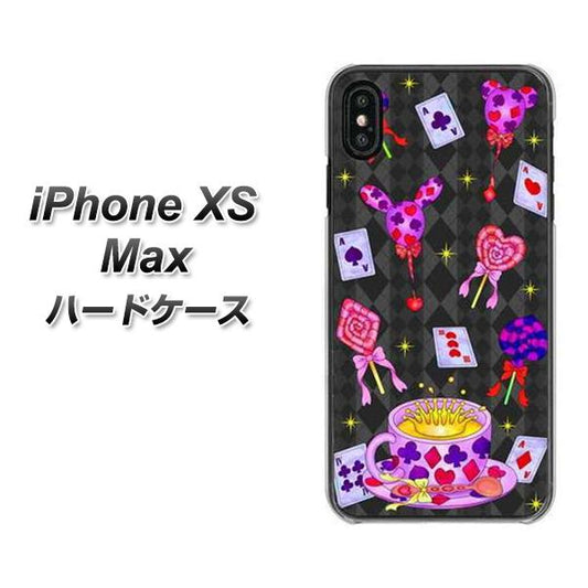 iPhone XS Max 高画質仕上げ 背面印刷 ハードケース【AG818 トランプティー（黒）】