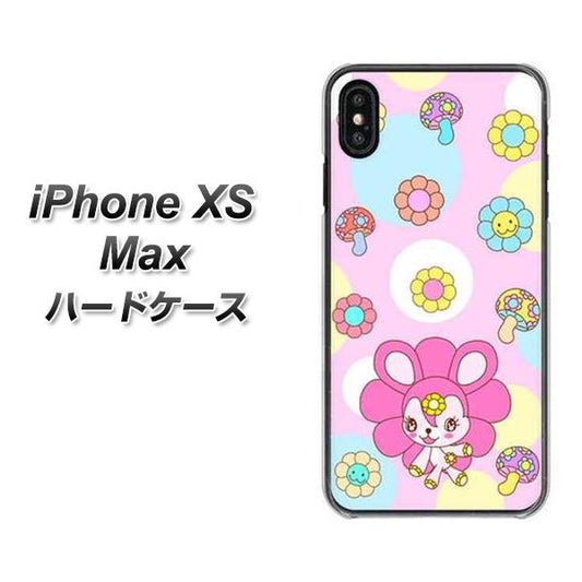 iPhone XS Max 高画質仕上げ 背面印刷 ハードケース【AG823 フラワーうさぎのフラッピョン（ピンク）】
