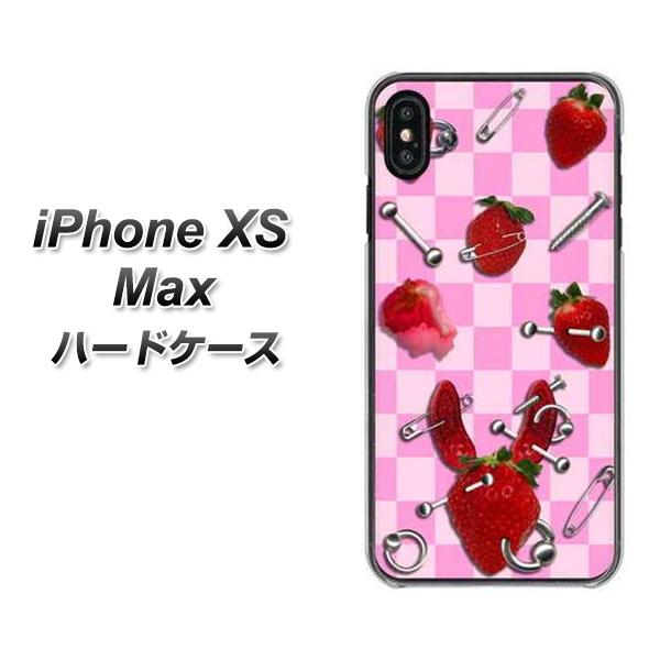 iPhone XS Max 高画質仕上げ 背面印刷 ハードケース【AG832 苺パンク（ピンク）】