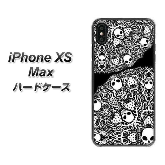 iPhone XS Max 高画質仕上げ 背面印刷 ハードケース【AG834 苺骸骨曼荼羅（黒）】