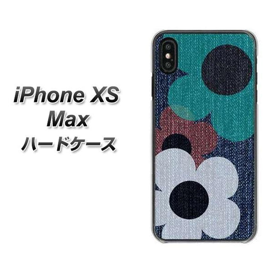 iPhone XS Max 高画質仕上げ 背面印刷 ハードケース【EK869 ルーズフラワーinデニム風】