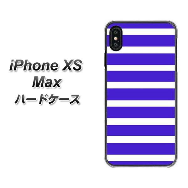 iPhone XS Max 高画質仕上げ 背面印刷 ハードケース【EK880 ボーダーライトブルー】